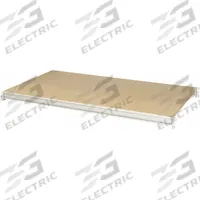 HALLOWELL Bulk Rack Shelf: 60 in x 36 in x 3 1/8 in, 14 ga Beams, Particleboard (MPN HBRL6036P-PL). Key specifications — Decking Material: Particleboard; Frame Finish: Powder Coated; Frame Material: Steel; Color: Light Gray; Includes: (2) Beams; Brand: HALLOWELL.