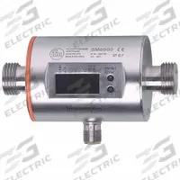 IFM Magnetic-Inductive Flowmeter: Magnetic-Inductive Flow Meter, Electromagnetic, Insertion, BSPP (MPN SM6100). Key specifications — Accuracy: +/-0.8% MW + 0.5% MEW; Output Type: 4-20 mA; Brand: IFM; Display Type: LED; Product Type: Magnetic-Inductive Flow Meter; Max. Voltage: 30V DC.