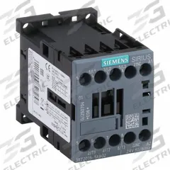 SIEMENS IEC Magnetic Contactor: Non-Reversing, 3 Poles, 3NO Contacts, 7 A, 24V AC Coil (MPN 3RT20151AB02). Key specifications — Brand: SIEMENS; Integrated Surge Suppression: No.