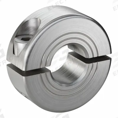 RULAND MANUFACTURING Shaft Collar: 2-Piece, Metric with Inch Bore, Round, Clamp-On - Stainless Steel Shaft Collars