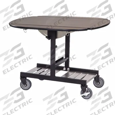 GENEVA Room Service Table Cart: 31 in Overall Ht, 36 in Overall Wd, Oval, 43 in Overall Lg - Room Service Tables