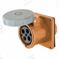 HUBBELL Pin and Sleeve Receptacle: Black, 125/250V AC, Three Phase, 100 A, 3 Pole, 4 Wire (MPN HBLS4100R12W). Key specifications — Brand: HUBBELL.