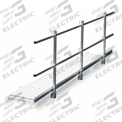 WERNER Guard Rail and Toe Board System: Guardrail and Toeboard Kit, Aluminum (MPN SQHTG-24). Key specifications — Color: Silver; Included Components: Brackets; Material: Aluminum; Product Type: Guardrail and Toeboard Kit; Series: SQHTG; Brand: WERNER.