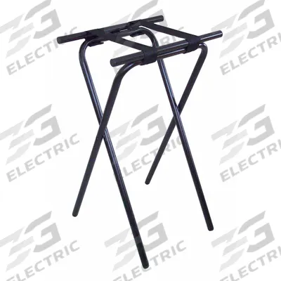 CSL Tray Stand: Steel, Black, 19 in Overall Wd, 31 in Overall Ht - Tray Stands