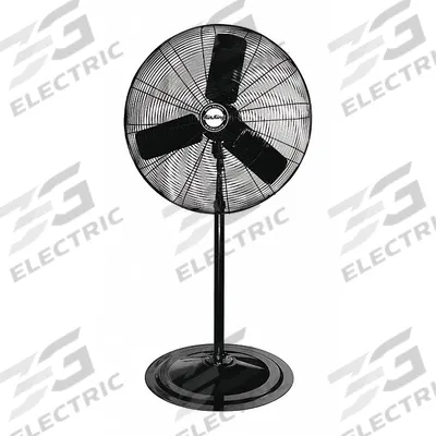 AIR KING Standard-Duty Industrial Fan: 24 in Blade Dia, 76 1/2 in Ht, 3 Speeds - Office Pedestal Fans