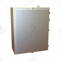 HAMMOND Electrical Enclosure: Aluminum, 30 in x 24 in x 12 in, NEMA 12/13/4/4X, w/Panel, Solid Cover (MPN 1418N4ALK12). Key specifications — Closure Method: Clamps; Brand: HAMMOND; Knockouts: Not Included.