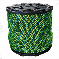 ALL GEAR Rigging and Climbing Rope: Double Braid, 1/2 in Dia, 2,100 lb Working Load Limit, Nylon (MPN AGBR12600HMP). Key specifications — Brand: ALL GEAR; Rope Type: Dynamic; Third Color: Green; Fourth Color: Yellow.