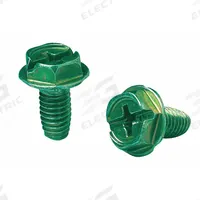 IDEAL Grounding Screw: Steel, Green, Fastening Ground Conductor (MPN 30-3594G). Key specifications — For Product Type: Fastening Ground Conductor; Brand: IDEAL; Accessory Type: Grounding Screw; Color: Green; Material: Steel.
