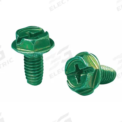 IDEAL Grounding Screw: Steel, Green - Pigtail Leads & Grounding Accessories