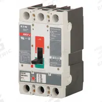 EATON Molded Case Circuit Breaker: 250 A Amps, 65kA at 600V AC, Fixed, ABC, Line/Load Lug, Std, HMCP (MPN HMCPJ250W5L). Key specifications — Series: HMCP; Max. AIR Rating: 65kA at 600V AC; Instantaneous Trip: Fixed; Phase Connection: ABC; Terminal Connection: Line/Load Lug; Frame Size: 250A/JG.