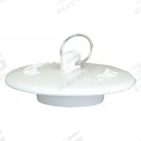 APPROVED VENDOR Drain Stopper: 3 in Overall Dia, Rubber, White, Push and Pull, 2 in Fits Drain Size (MPN EZ-30109). Key specifications — Material: Rubber; Color: White; Brand: APPROVED VENDOR; Application: Sink.