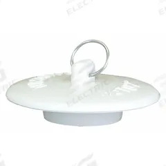 APPROVED VENDOR Drain Stopper: 3 in Overall Dia, Rubber, White, Push and Pull, 2 in Fits Drain Size (MPN EZ-30109). Key specifications — Material: Rubber; Color: White; Brand: APPROVED VENDOR; Application: Sink.