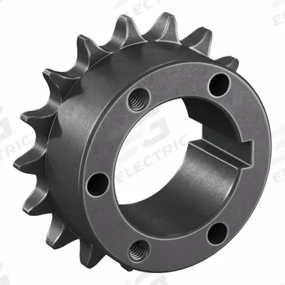 TSUBAKI Sprocket: For 50 Chain, 17 Teeth, 3.401 in Pitch Dia, 3.718 in Outside Dia - Size 50 Bushed-Bore Roller Chain Sprockets