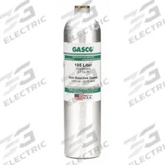 GASCO Calibration Gas: Nitrogen, +/-2% Accuracy, O2, Calibration Gas, 105 L Cylinder Capacity (MPN 1035ES-161-16). Key specifications — For Use With: All OEM Gas Detectors; Background Gas: Nitrogen; Brand: GASCO; Gas Mixture: Oxygen 16%.