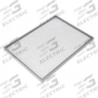 Outlet Guard: For Use With 3C010/3C049, Outlet, Steel, Epoxy Coated, 1/2 in Wire Spacing, 2RXR5. Key specifications — Manufacturer Part Number: 2RXR5; Compatible with Grainger Part Number: 3C049; Finish: Epoxy Coated; Brand: DAYTON; Guard Type: Outlet; Includes Mounting Hardware: Yes; Standards: OSHA Compliant; Material: Steel.