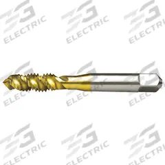 CLEVELAND Spiral Flute Tap: #10-32 UNF, H3 / 2B, 3 Flute, Plug Chamfer, TiN Coated High Speed Steel (MPN C55577)