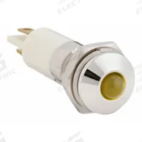 APPROVED VENDOR Raised Panel Light: 10 mm Panel Mounting Hole Dia, LED, Yellow, Raised Head, M10 (MPN 24M076). Key specifications — Brand: APPROVED VENDOR; Electrical Connection: 0.11 Male Quick Disconnect.