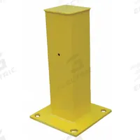 APPROVED VENDOR End Post: End, 18 in Overall Ht, Steel, Powder Coated, 5 in Post Dp, 5 in Post Wd (MPN 21XL98). Key specifications — Includes Mounting Hardware: Mounting Hardware Included; Material: Steel; Number of Rail Levels: 1; Product Type: Guardrail Post; Finish: Powder Coated; Includes: Holes 8 in on Center.