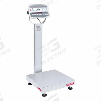 OHAUS Industrial Bench Scale: 18 in x 18 in, IP67/IP68, Column-Mounted - Bench Scales with Column-Mounted Indicator
