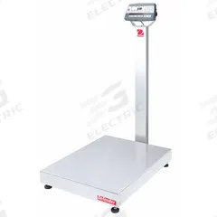 OHAUS Industrial Bench Scale: 23 5/8 in x 31 1/2 in, Not IP Rated, Column-Mounted, Defender 5000 (MPN 30461647). Key specifications — Connection Ports: Ethernet; Readability: 0.05 lb/20 g; Brand: OHAUS; Weighing Surface Material: Stainless Steel.
