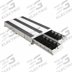 WEATHER GUARD Truck or Van Storage Drawer: Aluminum, 2 Shelves, 49 in Overall Dp, 24 in Overall Wd (MPN 316-3). Key specifications — Brand: WEATHER GUARD; Color: White.