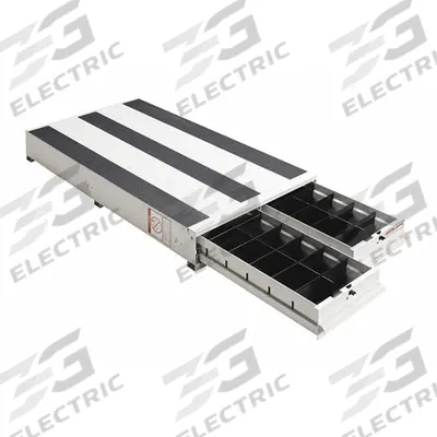 WEATHER GUARD Truck or Van Storage Drawer: Aluminum, 2 Shelves, 49 in Overall Dp - Van Storage Cabinets & Drawers