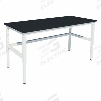 INSTOCK Heavy Duty Table: 24 in Overall Wd, 36 in Overall Ht, 4 ft Overall Lg, Phenolic - Adjustable-Height Laminate Surfaced Lab Tables