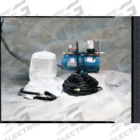 ALLEGRO Supplied Air Pump Package: 50 ft Hose Lg, 1 1/2 hp Pump Horsepower, Full Hood, Allegro 9220 (MPN 9220-02). Key specifications — Headgear Type: Full Hood; Includes: (2) Disposable Lightweight Loose Fitting Dupont Tyvek Hoods; Brand and Series: Allegro 9220.