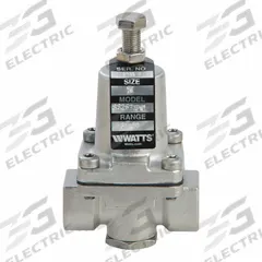 WATTS Pressure Regulator: FNPT x FNPT, 1/4 in Pipe Size, Stainless Steel, 100 psi to 300 psi (MPN 1/4 SS 263 A 100 300). Key specifications — Brand: WATTS.
