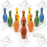 CHAMPION SPORTS Bowling Pins: (10) Bowling Pins/Score Pad/Setup Sheet, 10 Targets (MPN BP10CLR)