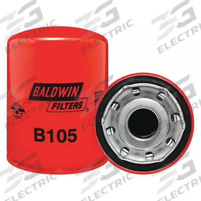 BALDWIN FILTERS Oil Filter: B105, 1 1/2"-12 Thread Size, 6 5/16 in Overall Ht, Oil, Detroit - Spin-On Oil Filters