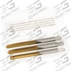 CLEVELAND Tap Kit: 1/4"-20 UNC, H3 / 3B, 2 Flute, TiN Coated High Speed Steel (MPN C84241). Key specifications — attr1300563: One Each Taper, Plug, and Bottoming.