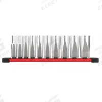 MILWAUKEE Deep Well Socket Set: 3/8 in Drive, 10 Piece, 6-Point, SAE, 5/16 in to 7/8 in (MPN 48-22-9405). Key specifications — attr1224269: 3/8 in; attr1204685: Not Tether Capable; attr1204650: 5/16 in to 7/8 in; attr1204673: Socket Bits Not Included; attr1204688: MILWAUKEE; attr1224230: Friction; attr1206170: Deep Sockets.