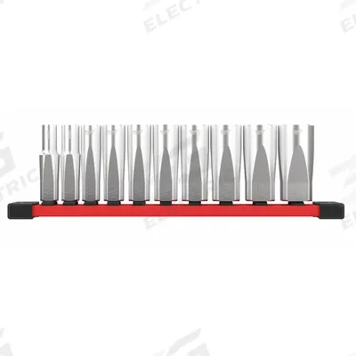 MILWAUKEE Deep Well Socket Set: 3/8 in Drive, 10 Piece, 6-Point, SAE - SAE & Metric Socket Sets