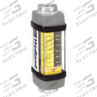 HEDLAND Mechanical Flowmeter: Petroleum Fluid Meter, Scale, Variable Area, Inline, Universal, NPTF (MPN H601A-015). Key specifications — Display Type: Scale; O-Ring Material: Viton; Includes Flow Rate Adjustment Knob: No; Includes Pressure Guage: No; Mounting Orientation: Universal; Unit Of Measure: Gallons; Brand: HEDLAND; Accuracy: +/-2%.