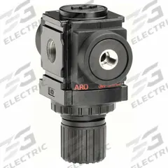 ARO Regulator: Aluminum, 1/8 in NPT, 45 scfm, 0 psi to 140 psi, 250 psi Max Op Pressure, Knob (MPN R37111-600). Key specifications — attr111664: Yes; attr111400: 1000; attr111627: ARO.
