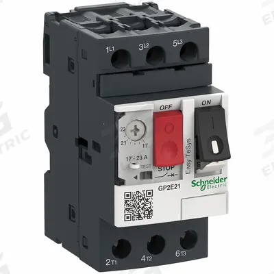 SCHNEIDER Manual Motor Starter: Non-Reversing, 3 Poles, 23 A, Thermal Protection - Non-Reversing Starters with Thermal Overloads