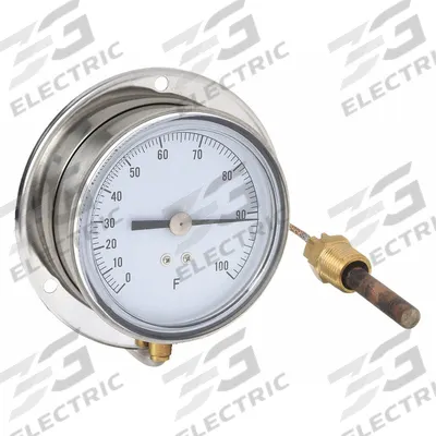 APPROVED VENDOR Analog Panel Mount Thermometer: 0°F to 100°F, ±1°F Scale Division - General Purpose Panel Mount Dial Thermometers