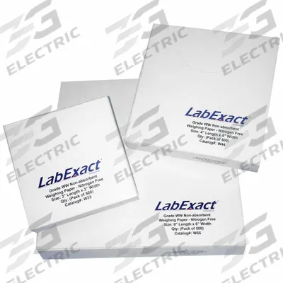 LABEXACT Weighing Paper: Non-Sterile, Paper, 3 in Overall Wd - Weighing Boats & Papers