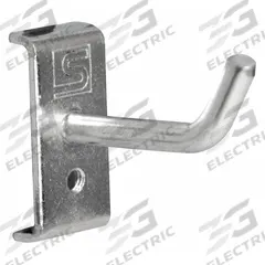 TRESTON Single Rod Pegboard Hook: 1 7/8 in x 1 31/32 in x 1 1/4 in, 5 Hooks, Screw-In, Surface (MPN 853241-51). Key specifications — Mounting Type: Surface; Includes: Black Holding Clip; Finish: Zinc-Plated; Color: Silver; Accessory Type: Single Hook; Locking System: Screw-In; Material: Steel; Brand: TRESTON.
