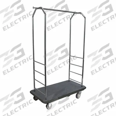 CSL Bellman Cart: 1 in Frame Dia, 43 in Overall Lg, 23 in Overall Dp, 72 1/2 in Overall Ht - Easy-Mover Bellman Carts