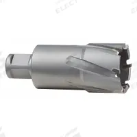 MILWAUKEE Annular Cutter: 1 5/8 in Cutter Dia, 2 in Max Cutting Dp, Bright, Carbide, Weldon Flat (MPN 49-59-4163). Key specifications — attr253884: No; attr253885: Bright; attr253886: Carbide; attr253887: Weldon Flat; attr253888: Fractional Inch; attr277149: MILWAUKEE.