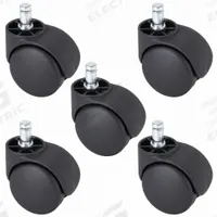 APPROVED VENDOR Stem Caster Kit: Swivel, No Brake, 2 3/16 in Wheel Dia., 2 1/8 in Wheel Wd, 5 PK (MPN 416P18). Key specifications — attr1111099: APPROVED VENDOR; attr1111095: Black; attr1176855: Swivel.