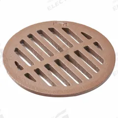 JAY R. SMITH MFG. CO Strainer: A, Round, 7 7/8 in Overall Dia, 3/4 in Overall Ht, Cast Iron, Tan (MPN 2110CIG). Key specifications — Finish: Duco-Coated; Brand: JAY R. SMITH MFG. CO; Color Family: Brown.