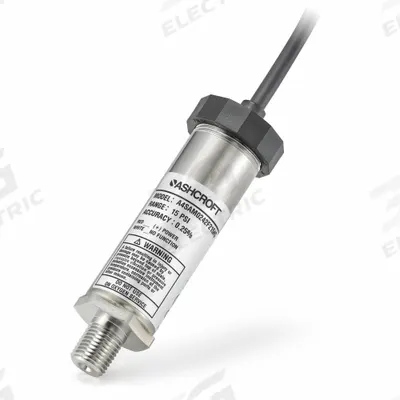 ASHCROFT General Industrial Pressure Transducer: 0 psi to 500 psi, 4 to 20mA DC - Pressure Transmitters with Cable & Wire Leads
