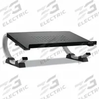 ALLSOP Laptop Stand: Black/Silver, 6 in Max Ht, 6 in Min Ht, 15 in Overall Wd, 11 1/2 in Overall Dp (MPN ASP30498). Key specifications — attr991949: ALLSOP; attr991954: 17 in Laptops.