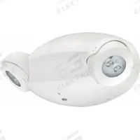 Emergency Light: LED, Damp Location Rated, 3.15 W Lamp Watt, 120 to 347 V AC, 11 W Emergency Watt (MPN ELM4L UVOLT LTP SDRT AELR). Key specifications — Environmental Rating: Damp Location Rated; Remote Capable: Yes; Adjustable Lamp Heads: Yes; Brand: LITHONIA LIGHTING; Standards: UL Listed; Series: ELM4L; Features: Constant Light Output Over the Full Discharge Period; Housing Color: White.