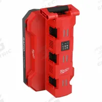 MILWAUKEE Battery Charger: Multi-Port Charging, For 18V DC, 5 Ah Charged in 1-Hour, 120V AC, Packout (MPN 48-59-1817). Key specifications — attr1255775: Rapid; attr1255810: 18V DC; attr1255811: (6) 18V; attr1255812: 120V AC.