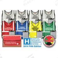 DISASTER MANAGEMENT SYSTEMS HICS 2014 Vest Kit: Safety Vest ANSI Class Class 1, Assorted, Nylon (MPN DMS 05371). Key specifications — attr358683: Hook-and-Loop; attr378047: DISASTER MANAGEMENT SYSTEMS; attr358676: Class 1; attr358678: Nylon; attr358679: 62 in; attr1314241: HICS 2014 Vest Kit.
