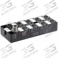 MURRELEKTRONIK IO-Link hub: 8 Output Ports, 5-Pole A-Coded M12 Female, 16 Digital Inputs, IP68 (MPN 59818). Key specifications — Transmission Type: COM3 (230.4 kbit/s); Operating Voltage: 24V DC; Protection Features: IP68.